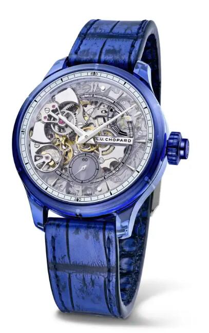 Best Chopard L.U.C Full Strike Sapphire in blue sapphire 168604-9001 Replica Watch